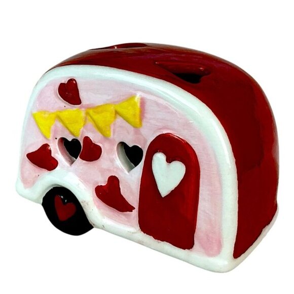 Camper Ceramic Heart Themed LED Light Up Collectible - Picture 5 of 16